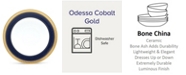 Noritake Odessa Cobalt Gold Salad Plate, 8.5"